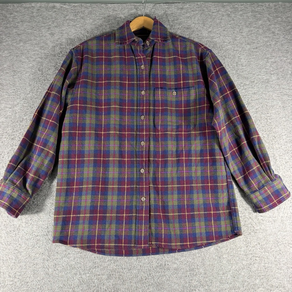 Pendleton Knockabouts 100% Virgin Wool Plaid Button Down Shirt Size S USA Made